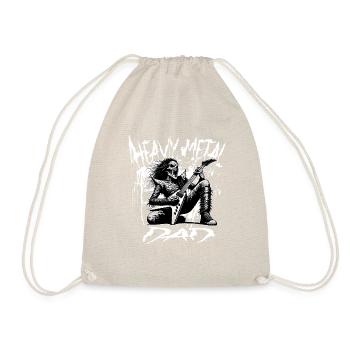 Heavy Metal Dad Fatherhood Anthem Tee - Drawstring Bag - nature - Front