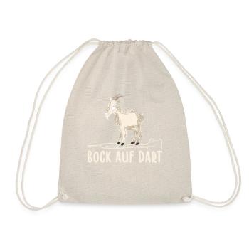 Dart Player Goat Motif Shirt - Drawstring Bag - nature - Front