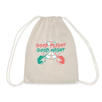 Darts Good Flight Night Motiv Tee - Turnbeutel - Natur - Vorne