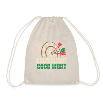 Darts Good Flight Night Motiv Tee - Turnbeutel - Natur - Vorne