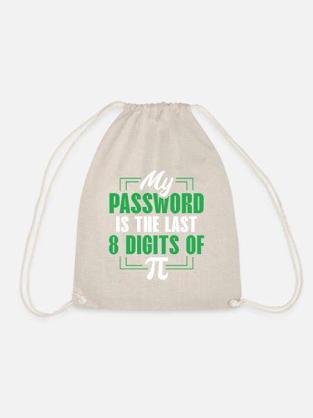 Pi Digits Password Math Humor Tee - Turnbeutel - Natur