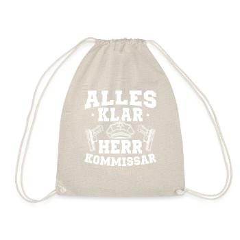 Retro 80er Polizei Humor Tee - Turnbeutel - Natur - Vorne