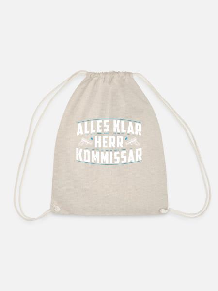 Retro 80er Polizei Humor Tee - Turnbeutel - Natur