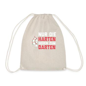 Motivierendes Dartsport Shirt - Turnbeutel - Natur - Vorne