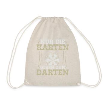 Motivierendes Dartsport Shirt - Turnbeutel - Natur - Vorne