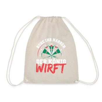 Darts Player King Shirt - Drawstring Bag - nature - Front
