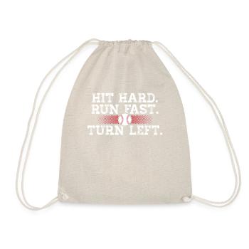 Baseball Strategy Player T-Shirt - Drawstring Bag - nature - Front
