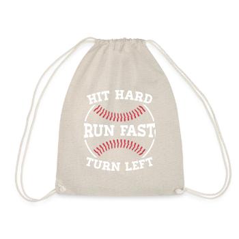 Baseball Strategy Player T-Shirt - Drawstring Bag - nature - Front