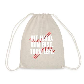 Baseball Strategy Player T-Shirt - Drawstring Bag - nature - Front