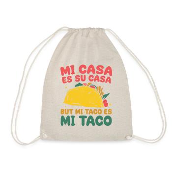 EinfachTaco Hospitality Humor T-shirt - Turnbeutel - Natur - Vorne