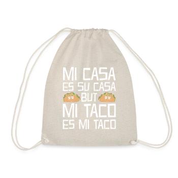 EinfachTaco Hospitality Humor T-shirt - Turnbeutel - Natur - Vorne