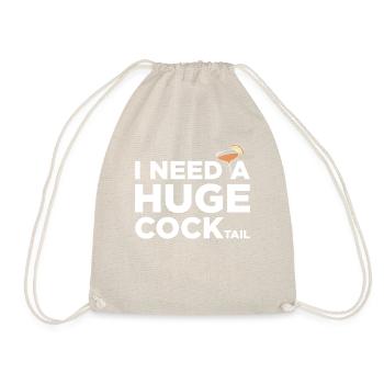 SarcasticNaughty cocktail lover t-shirt - Drawstring Bag - nature - Front