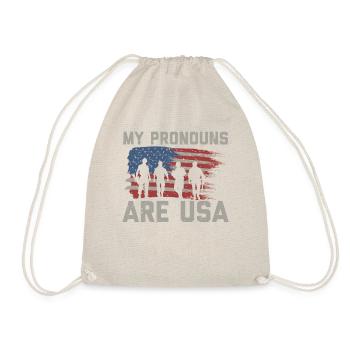 MePatriotic USA pronoun t-shirt - Drawstring Bag - nature - Front