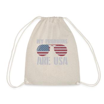 MePatriotic USA pronoun t-shirt - Drawstring Bag - nature - Front
