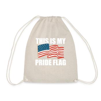 DiAmerican Pride Flag-t-shirt - Turnbeutel - Natur - Vorne