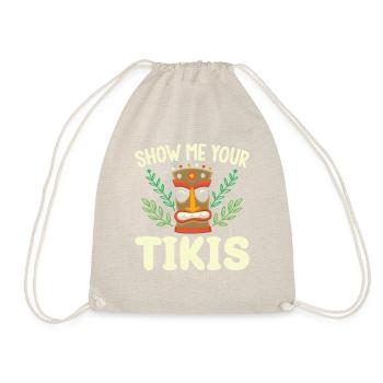 Hawaii island tiki t-shirt - Drawstring Bag - nature - Front