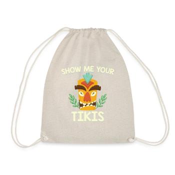 Hawaii island tiki t-shirt - Drawstring Bag - nature - Front