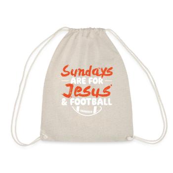 sonntaSonntags-t-shirt „jesus Und Fußball“ - Turnbeutel - Natur - Vorne