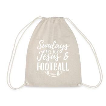 sonntaSonntags-t-shirt „jesus Und Fußball“ - Turnbeutel - Natur - Vorne