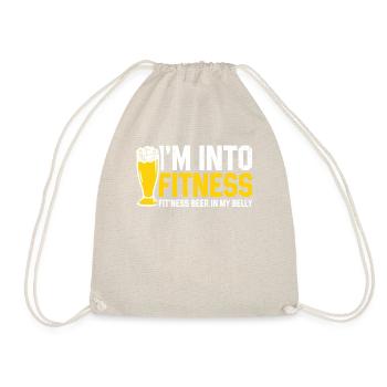 Fitness Beer Belly Humor T-shirt - Drawstring Bag - nature - Front