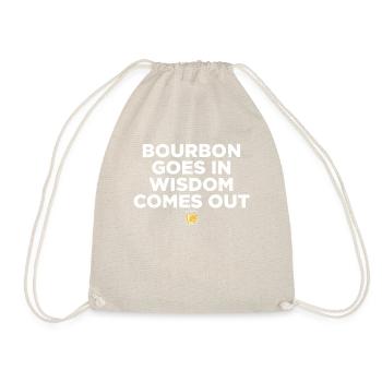 Funny bourbon wisdom t-shirt - Drawstring Bag - nature - Front