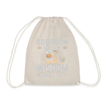 Funny bourbon wisdom t-shirt - Drawstring Bag - nature - Front