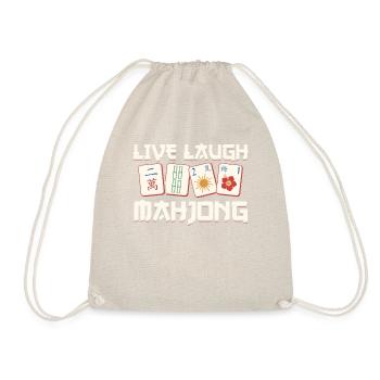 Live Laugh Mahjong T-shirt - Sac de sport léger - nature - Devant