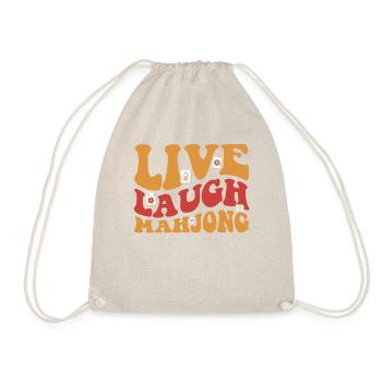 Live Laugh Mahjong T-shirt - Sac de sport léger - nature - Devant