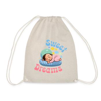 Sleep T-Shirt - Sweet Dreams - Drawstring Bag - nature - Front