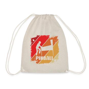 Pinball player at pinball Retro - Drawstring Bag - nature - Front