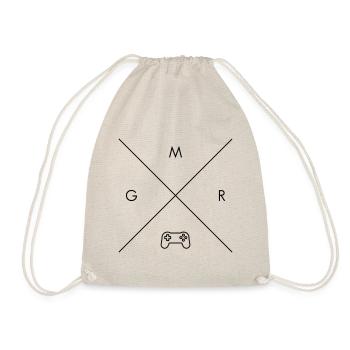 GMR - Gamer X Hipster Cross Kreuz Controller - Turnbeutel - Natur - Vorne