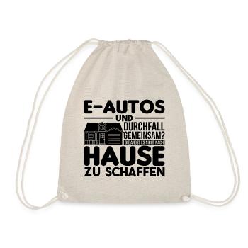 Elektroauto Lustig - Turnbeutel - Natur - Vorne