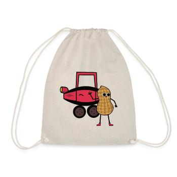 Peanut Car Driver Children's Driver's License Driver - Drawstring Bag - nature - Front