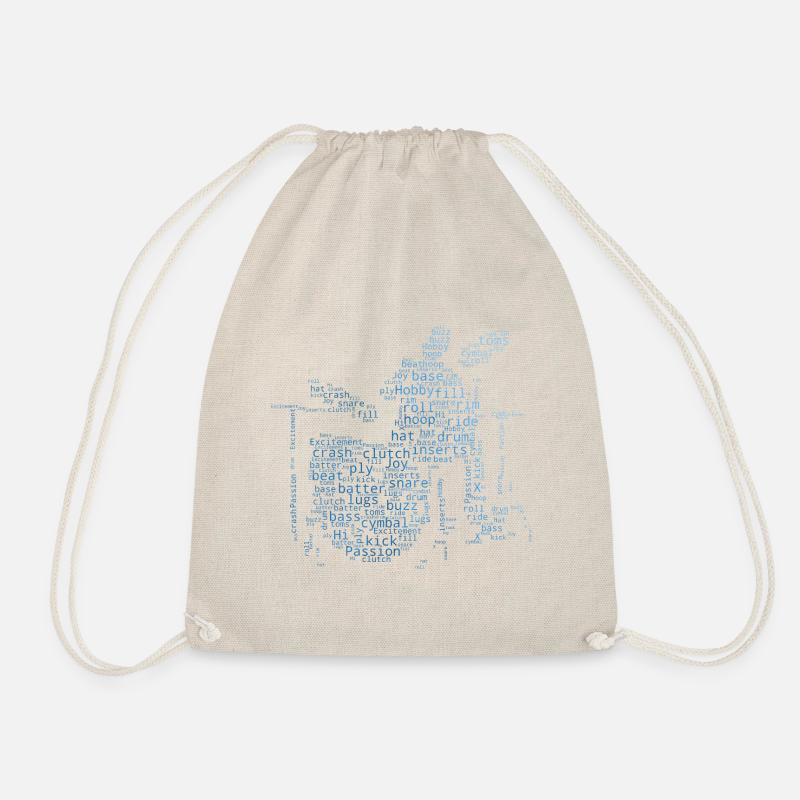 Herren Perkussionist Schlagzeug Drum Kit - Turnbeutel - Natur