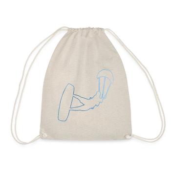 Men's Women Kite Kitesurfer Kitesurfing Kitesurfing - Drawstring Bag - nature - Front