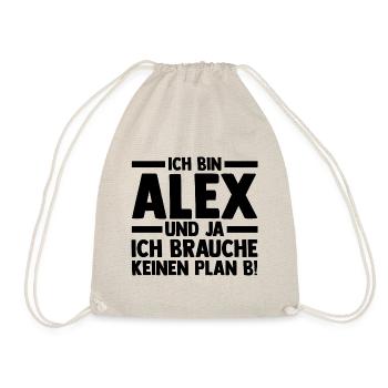 Alexander Alexandra Alexa Alex - Turnbeutel - Natur - Vorne