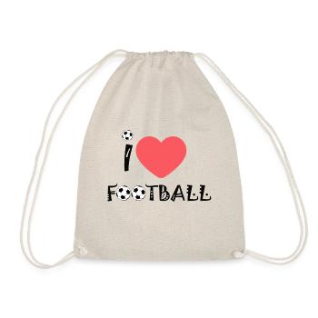 I Love football new - Sac de sport léger - nature - Devant