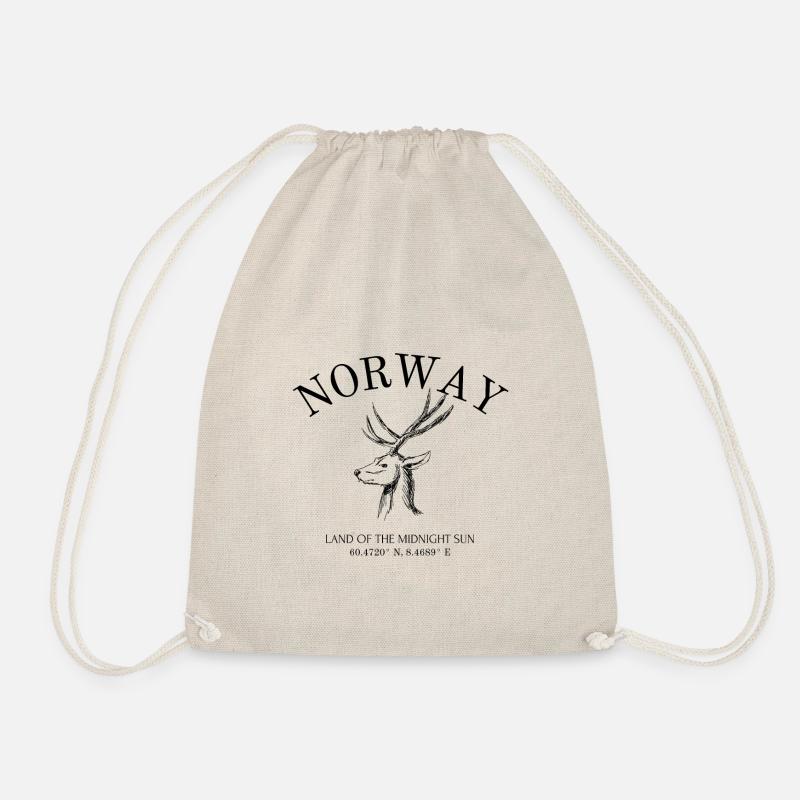 Norway - Elk - Oslo - Scandinavia - Drawstring Bag - nature