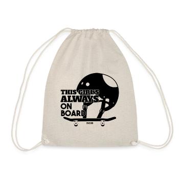 This Girl Is Always On Board - Drawstring Bag - nature - Front