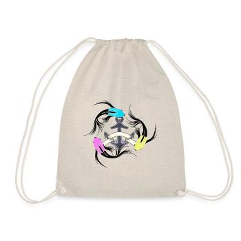 Maritime fish anchor seafaring fantasy carp - Drawstring Bag - nature - Front