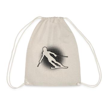 Skier Ski Stunt Ski Men Women Winter Sports - Drawstring Bag - nature - Front