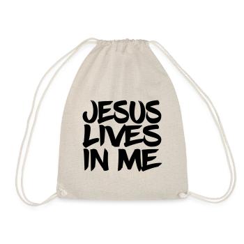 Jesus lebt in mir - Turnbeutel - Natur - Vorne