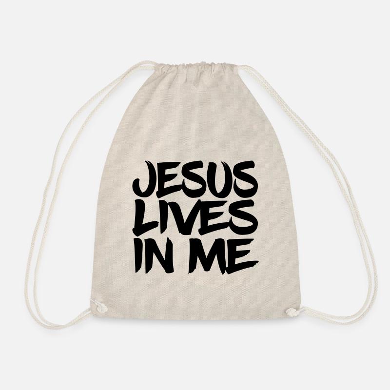 Jesus lebt in mir - Turnbeutel - Natur