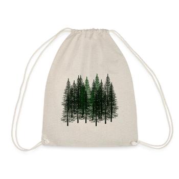 Fir Autumn October Winter Nature Wilderness Environment - Drawstring Bag - nature - Front
