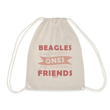 Beagle British hunting dog - Drawstring Bag - nature - Front
