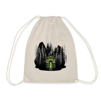 Cabane de chasseur Forêt Nature Amoureux Nature Nature Sombre - Sac de sport léger - nature - Devant