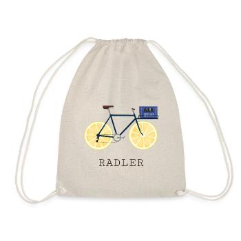 Radler Fahrrad Bier Zitrone - Turnbeutel - Natur - Vorne