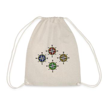 Windrose Nautical Compass - Drawstring Bag - nature - Front