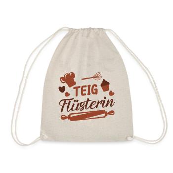 Teig Flüsterin Bäckerin Kuchen Spruch - Turnbeutel - Natur - Vorne
