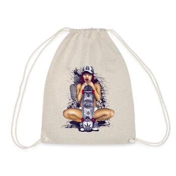 Penny patineuse - Sac de sport léger - nature - Devant